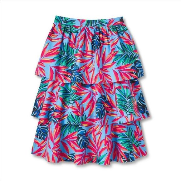 Tabitha Brown Dresses & Skirts - Tabitha Brown x Target Women's Tropical Print Tiered Midi Skirt